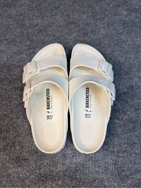 Birkenstock White Arizona EVA Double-Strap Sandals